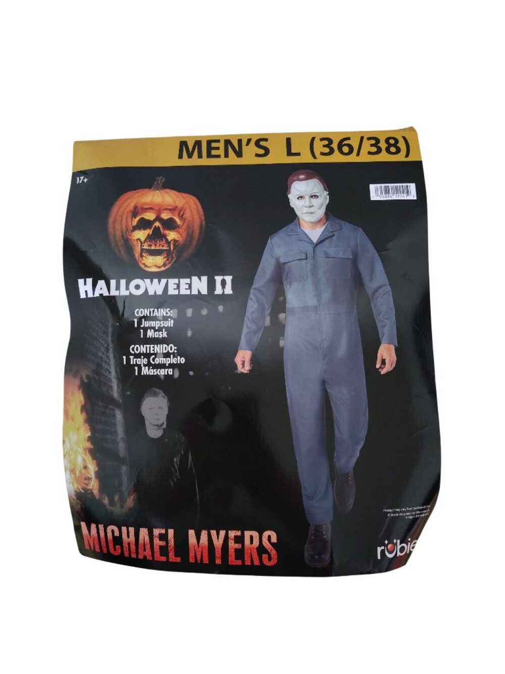 Rubies Michael Myers Halloween II Costume Jumpsuit Mask Mens Large 36/38 New